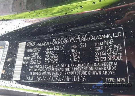 2022 Hyundai Tucson Se z USA, uszkodzony, nr VIN 5NMJACAE7NH112816